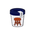 Spilla divertente Stool Sample con un piccolo sgabello in legno in un barattolo medico - Stile Umoristico Gioco di Parole (QHXZ3436)