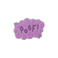 Lavender purple cloud enamel pin with silver metal edge and Poof! lettering design - Purple Cloud POOF Style (QHXZ3454)