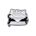 Süße Emaille-Anstecknadel mit schwarz-weißem Katzen-Burger-Design für Taschen und Kleidung - Katzen-Burger Stil (QHXZ3284)