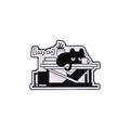 Cute black cat enamel pin with Lazy Cat design on a white background - Lazy Black Cat Style(QHXZ3286)