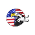 Magnetischer Golf-Hutclip aus Metall mit US-Flaggen-Adler-Design zur Ballmarkierung - Adler Flagge Stil (MJ002)