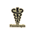 Golden medical brooch for physical therapy featuring black enamel and Caduceus design - Physical Therapy Style (QHXZ3432)
