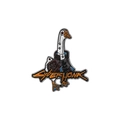 Lustige Cyberpunk-Gans Emaille-Anstecknadel mit Metallhals und orangefarbener Jacke - Cyberhonk Stil (QHXZ3471)