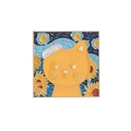 Emaille-Anstecknadel mit Katze im Van Gogh Sternennacht und Sonnenblumen-Stil - Van Gogh Sternennacht Orange Katze Muster (QHXZ3398)