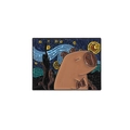 Artistic enamel pin featuring a Capybara with Van Gogh Starry Night oil painting style - Starry Night Capybara Style (QHXZ3379)