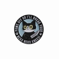 Lustige Cartoon Emaille-Anstecknadel mit schwarzer Katze, Dolch und Slogan - Katze Mit Messer Slogan (QHXZ3698)