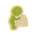 Pin's en émail personnage vert rigolo avec texte I'M THIS CLOSE TO LOSING IT - Style Près de Perdre Pied (QHXZ3927)