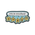 Pin's en émail avec étoiles jaunes et message Excellent pour sacs à dos - Design de Slogan Cinq Étoiles Excellent(QHXZ3866)