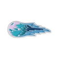 Insigne en émail élément eau bleue forme comète avec bordure en métal argenté - Comète Violette (QHXZ3917)