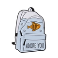 Adore You backpack enamel pin with orange fish design and blue water pattern - Backpack Fish (QHXZ3979)