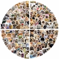 200 pieces of waterproof cartoon cat and dog meme stickers for luggage and guitar decor - Default