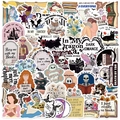 Pack de 50 pegatinas Bookish con temas de lectura vintage para laptops y guitarras - Pegatinas de Tema de Lectura