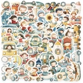 50 pieces of waterproof cartoon vehicle and character stickers for DIY laptop decoration - Cartoon Transport Series (YCK091)