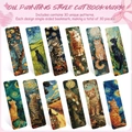 Set of 30 oil painting style cat bookmarks with artistic designs for book lovers - 30Pcs Oil Painting Cat Series