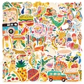 Lot de 50 autocollants de dessin animé imperméables pour décoration DIY sur bagage - Illustration Colorée (YCK142)
