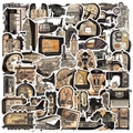 50pcs retro mechanical steampunk stickers for laptop guitar and luggage decoration - Vintage Mechanical Style (YCK139)