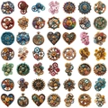 50 Stück Vintage Steampunk Getriebe Aufkleber für Scrapbooking und Basteldekor - Zeit-Raum-Zahnrad (50 Stück)
