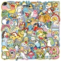 Set di 70 adesivi colorati con pappagalli per decorare chitarre e laptop in stile cartone - Stile Pappagallo