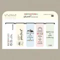5-pack inspirational magnetic bookmarks with motivational quotes and colorful landscape art - 5 Pieces Set