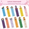Set of 30 vintage circus themed bookmarks featuring animals and integrated 10cm rulers - Circus Series