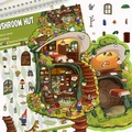 Autocollants 3D Maison Champignon pour scrapbooking DIY et décoration de conte de fées - Maison champignon