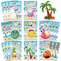 Autocollants de Noël tropicaux avec flamants roses et Père Noël pour DIY - Style Aléatoire