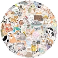 Lot de 200 autocollants animaux de dessin animé imperméables pour bagages et guitare - Collection Complète Animaux Encre Dessin Animé
