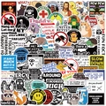 Set of 100 funny prank meme waterproof stickers for decorating laptop, guitar, and luggage - Multi-Theme Sticker Collection (YCK212YCK213)