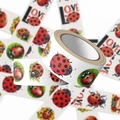 Rolle mit 500 runden Marienkäfer Aufklebern für Scrapbooking und Geschenk Dekoration - Marienkäfer Thema (JJT193)