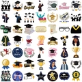 Pack of 50 waterproof graduation stickers for laptops and iPads featuring graduate caps - 2026 Graduation Style / 50 Sheets