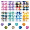 Set de 8 pegatinas redondas estilo jardín de Monet impermeables para manualidades - Predeterminado 8 hojas/bolsa / Colorido