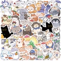 50 pieces of cute hand-drawn animal waterproof stickers for laptops and luggage decor - Cartoon Animal Style