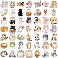 Set of 50 cute cartoon cat stickers with various DIY themes for laptop and luggage decor - Cartoon Cat Series