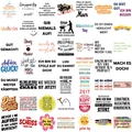 Set de 50 pegatinas motivacionales en alemán para decoración de maletas y guitarras DIY - Estilo de Texto en Alemán