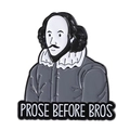 Spilla in smalto di Shakespeare con slogan letterario e simpatico design a cartone - Stile Ritratto Citazione Letteraria(QHXZ4204)