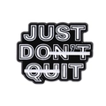 Broche créative en métal Just Do It paresseux avec finition minimaliste noir et blanc - Style de Typographie Créative (QHXZ4382)