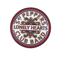 Colorful enamel brooch featuring Sgt. Pepper's Lonely Hearts Club Band musical logo - Round Band Logo Style (QHXZ4341)