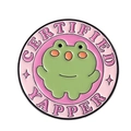 Épingle en émail grenouille de dessin animé avec texte Certified Yapper rose - Style de Grenouille(QHXZ4350)