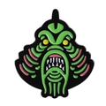 Monster enamel pin badge with green face and roaring mouth for horror movie fans - Green Roaring Monster Face (QHXZ4296)