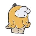 Cute cartoon bunny pin in a yellow banana costume made of durable enamel metal - Banana Style (QHXZ4388)
