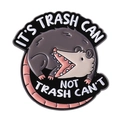 Pin de esmalte de zarigüeya gris con texto humorístico it is trash can not trash can't - Estilo Enroscado (QHXZ4427)