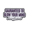 Épinglette créative en émail avec texte Guaranteed to blow your mind noir et violet - Style Paroles Blow Your Mind (QHXZ4336)