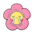 Pin's fleur rose qui pleure en émail avec texte pour sacs à dos et vestes - Style de Fleur qui Pleure Rose (QHXZ4508)