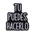 Spilla smaltata spagnola 'TU PUEDES HACERLO' in bianco e nero, distintivo motivazionale - Tu Puedes Hacerlo(QHXZ4367)
