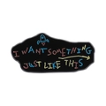 Coldplay Musik Emaille Pin mit I WANT SOMETHING JUST LIKE THIS und kleiner blauer Rakete - I WANT SOMETHING JUST LIKE THIS(QHXZ4527)