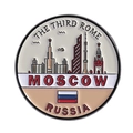 Moscow Kremlin enamel badge with The Third Rome text in blue and red zinc alloy - Moscow City Skyline Style (QHXZ4576)