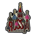 Saint Basil's Cathedral Russia enamel pin badge with colorful onion domes on white background - St. Basil's Cathedral Style (QHXZ4577)