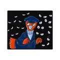 Spilla quadrata in smalto detective papera con cappotto blu e berretto stile cartone - Stile Impermeabile Blu (QHXZ4653)