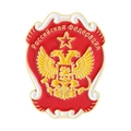 Dettaglio della spilla smaltata Federazione Russa con stemma dell'aquila a due teste - Stile Medaglia Aquila Bicefala Rossa (QHXZ4595)
