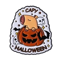 Pin de esmalte de carpincho con calabaza de Halloween para adorno festivo - Estilo de Linterna de Calabaza (QHXZ4742)